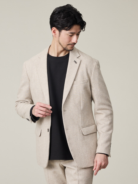 アバハウス（ABAHOUSE）/【カシミヤブレンド】ウール ツイルジャケット / セットアップ対応 カシミヤブレンド】ウール ツイルジャケット / セットアップ対応