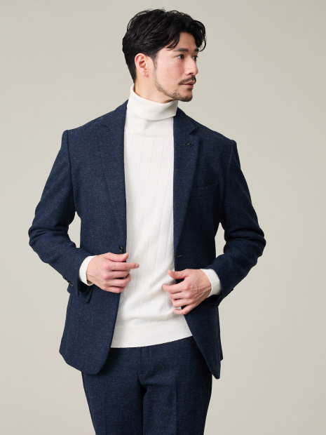 カシミヤブレンド】ウール ツイルジャケット / セットアップ対応