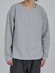 新品 HRM カノコクルーネック ロングスリーブＴシャツ M Lグレー AH ABAHOUSE】モダン カノコ クルーネック ロングスリーブTシャツ