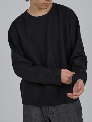 【AH ABAHOUSE】モダン カノコ クルーネック ロングスリーブTシャツ