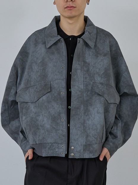 AH ABAHOUSE】クロップド ネオレザー A-2ジャケット｜OUTLET (MEN'S