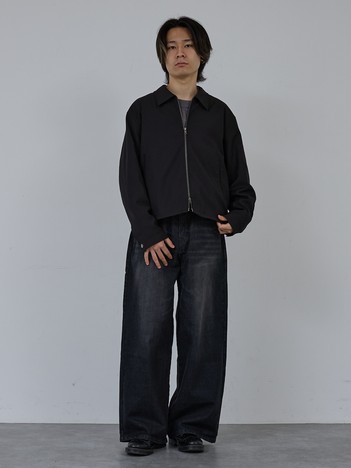 【AH ABAHOUSE】クロップド ダブルジップアップブルゾン