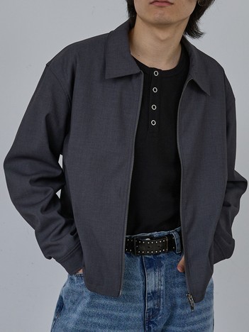 【AH ABAHOUSE】クロップド ダブルジップアップブルゾン