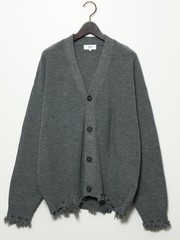 AH ABAHOUSE】畦編み ダメージニットカーディガン｜OUTLET (MEN'S