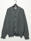 【AH ABAHOUSE】畦編み ダメージニットカーディガン