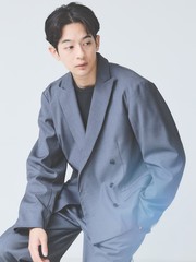 AH ABAHOUSE】クロップド ダブルテーラードジャケット / セットアップ