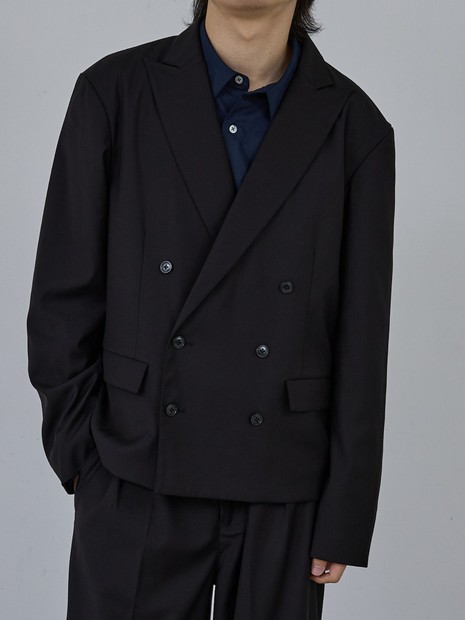 AH ABAHOUSE】クロップド ダブルテーラードジャケット / セットアップ