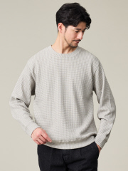 立体ビッグワッフル】 長袖Tシャツ｜ABAHOUSE GRAY / アバハウス グレイ