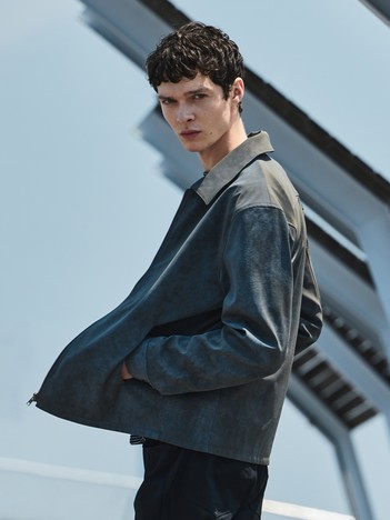 【ネオレザー】ヴィンテージライク ジップブルゾン