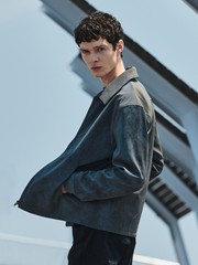 ネオレザー】ヴィンテージライク ジップブルゾン｜ABAHOUSE GRAY