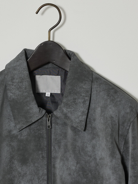 ネオレザー】ヴィンテージライク ジップブルゾン｜ABAHOUSE GRAY