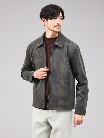 abahouse シングルライダース レザージャケット 本革 ヴィンテージ山羊