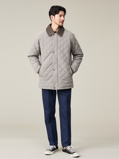コーデュロイ襟】ラグラン 中綿キルティング ジャケット｜ABAHOUSE