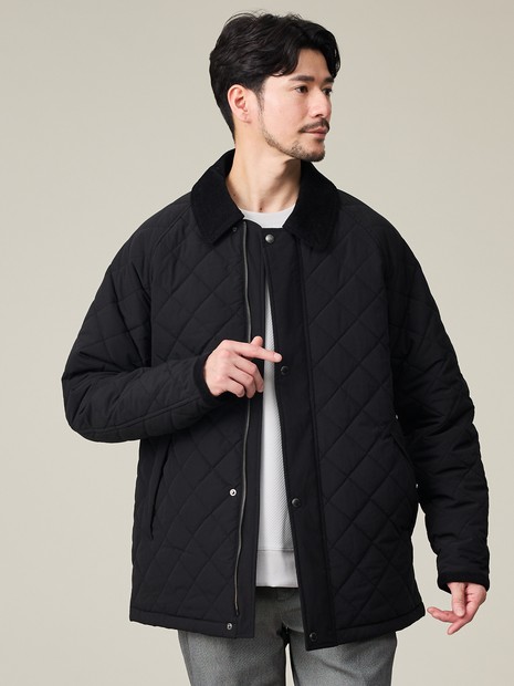 コーデュロイ襟】ラグラン 中綿キルティング ジャケット｜ABAHOUSE