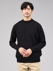 【カシミヤタッチ】ハイゲージ モックネック ニット