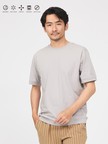 【SMART CLOSET】シルケット天竺　ワイドリブ Tシャツ / 接触冷感 / 遮熱