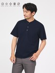 【SMART CLOSET】シルケット天竺 キーヘンリーネック Tシャツ / 接触冷感 / 遮熱