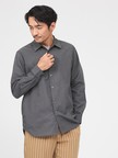 【リネンブレンド】ライトウェイト 長袖シャツ