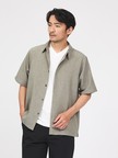 【リネンライク】吸水速乾 半袖シャツ