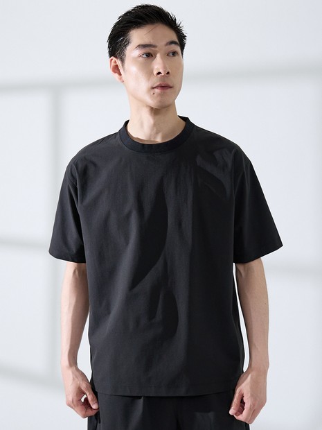 【セットアップ対応】360°ストレッチ リップストップ リラックス Tシャツ/ 吸水速乾 / 遮熱 / UVカット