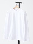 【SMART CLOSET】シルキータッチ モックネック 長袖Tシャツ
