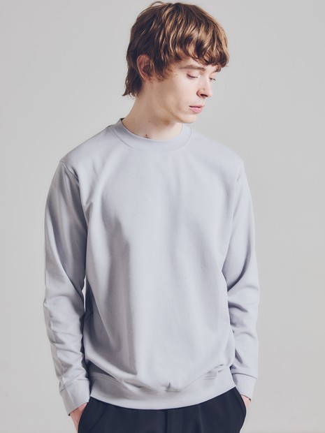 SMART CLOSET/WEB限定】シルキータッチ モックネック 半袖Tシャツ