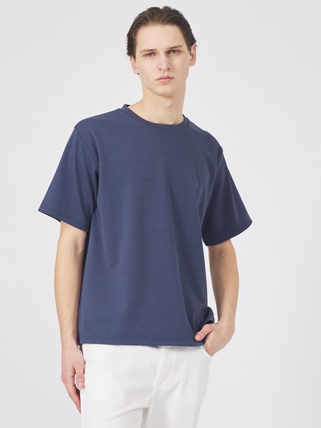 ヘリンボーン ジャガード 半袖Tシャツ