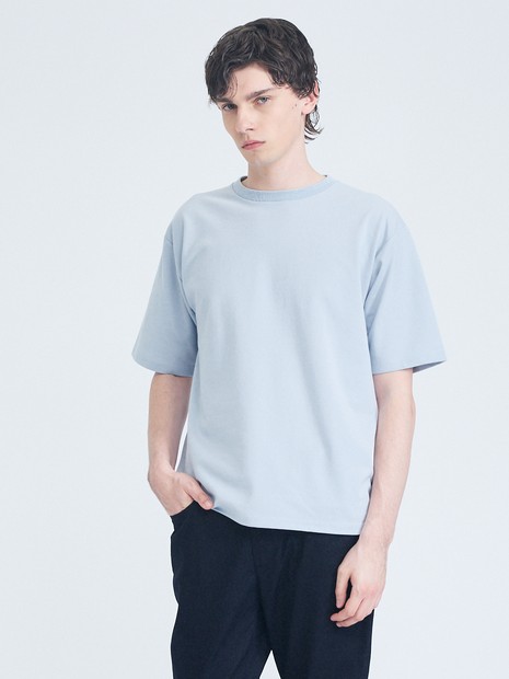 抗菌防臭/UVカット】シルキーポンチ 半袖Tシャツ｜ABAHOUSE GRAY