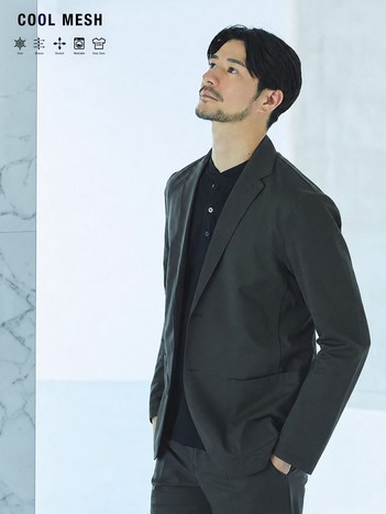 【SMART CLOSET】接触冷感 カットメッシュ ジャケット / セットアップ対応