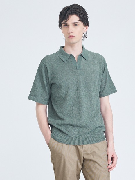 ブークレー スキッパーポロシャツ｜ABAHOUSE GRAY / アバハウス グレイ