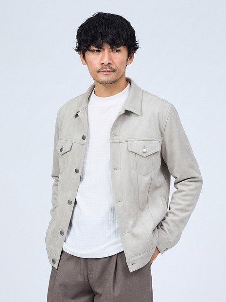 カラーアトラス麻布 2024 フェイクスエード】トラッカー ジャケット【予約】｜ABAHOUSE GRAY