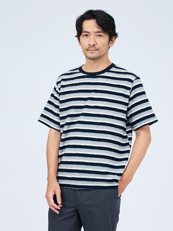 メランジボーダー 半袖Tシャツ