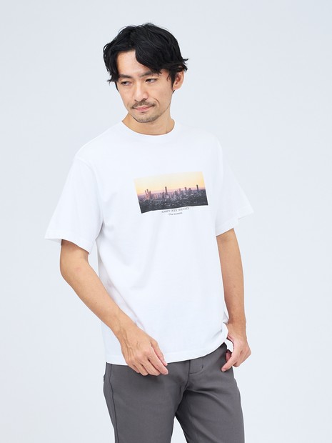 【THE CITY】プリント 半袖Tシャツ