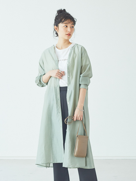 Ecru ライトクロスシャツワンピース Abahouse Mavie アバハウス マヴィ