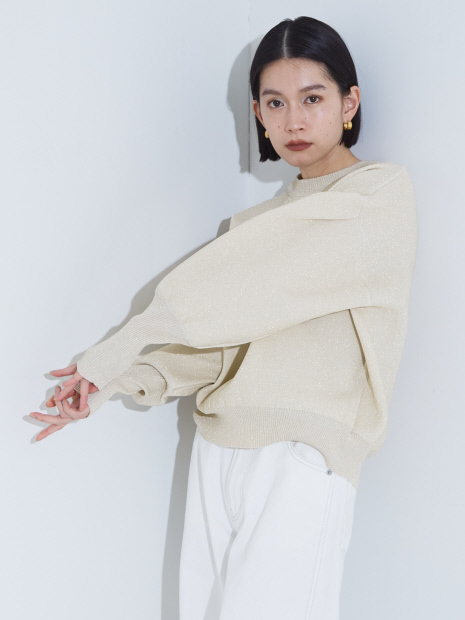 激安アウトレット!】 1月限定値下げ tuck sleeve knit tops aid-umeda.com