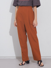 後ろゴムハイウエストタックパンツ Nomine ノミネ 後ろゴムハイウエストタックパンツ Nomine ノミネ