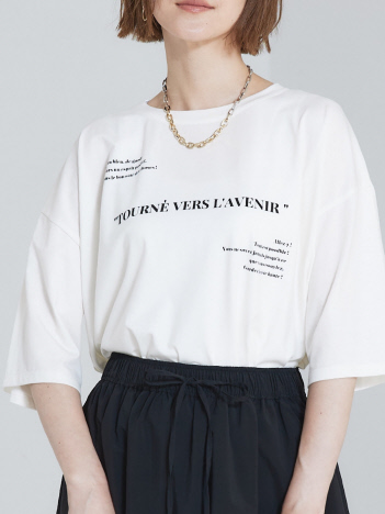 オーバーサイズロゴTシャツ