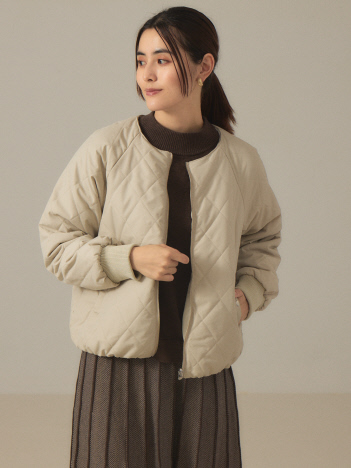 【両面着用可】リバーシブルキルトブルゾン