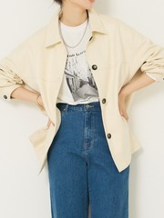 【値下げ】ABAHOUSE ベージュ レザーブルゾン ソフトレザーライクブルゾン｜abahouse mavie / アバハウス マヴィ