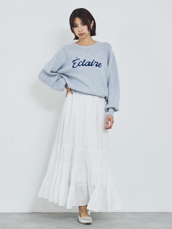 【新色追加】ロゴジャガードニット