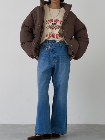 クロスウエストワイドデニム