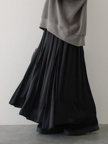 ヴィンテージサテンギャザースカート