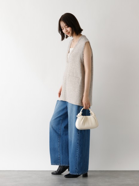 ツイードフリンジベスト