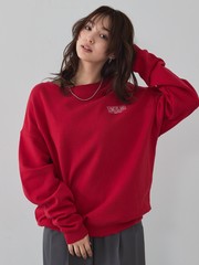 ゆるっとこなれ感】ヴィンテージライクスウェット/冬服/長袖/刺繍/裏