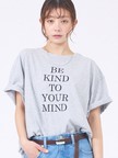 【体型カバー】ロゴタックTシャツ/半袖/大人カジュアル/体型カバー