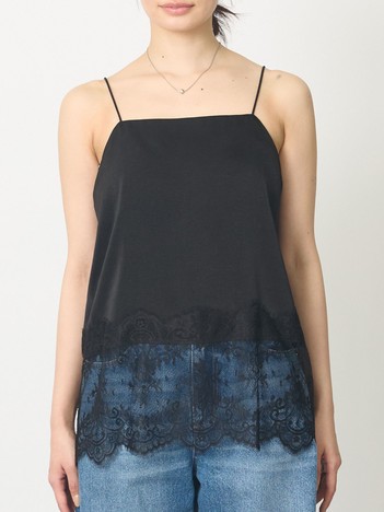 【追加生産決定！】サテン裾レースキャミソール