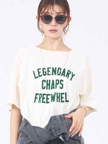 【2WAY】ピグメントオフショルダーロゴTシャツ