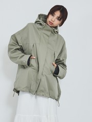 【ライトアウター】フーデッドブルゾン/春服/マウンテンパーカー/通勤/羽織り