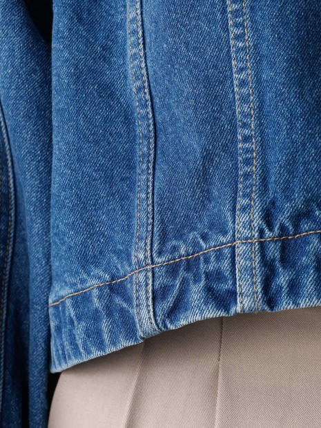 オリジナル】デニムショートジャケット/バルーン袖/長袖/羽織/春服