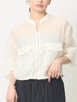 【夏の羽織り】シアーブルゾン